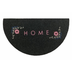 Giz Home Çiçekli Nakışlı Brode Kapı Paspası (Gri) - 40x60 cm