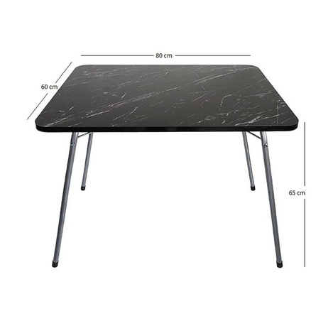 Granit Desen Katlanir Pratik Piknik Masasi 60x80cm Evidea