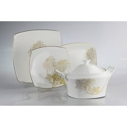 Auratic Ancaura Y06 110gl 92 Parca Kare Bone China Yemek Takimi Evidea