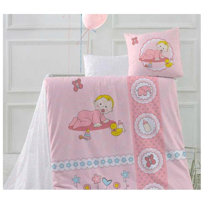 Kristal By Taç Happy Baby Bebek Uyku Seti Pembe Evidea