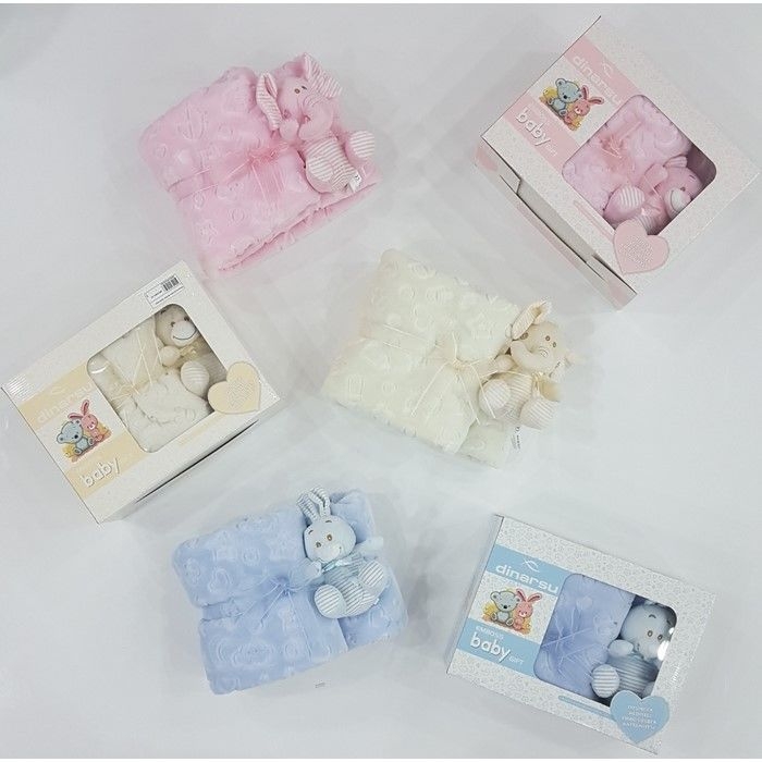 Dinarsu Embos Bebek Battaniyesi Pembe (Oyuncak Hediyeli Dinarsu Embos Bebek Battaniyesi Pembe (Oyuncak Hediyeli