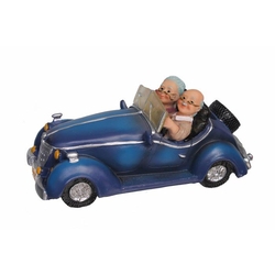 gift cloud 125tg016185 yasli kari koca figurlu araba biblo mavi