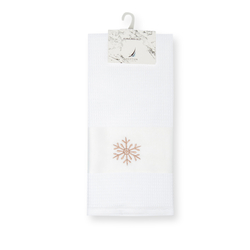 Neptün Nakışlı Gofre Tekli Kurulama Bezi (Beyaz) - 40x60 cm