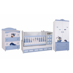 Babyhope Denizci Moduler Bebek Odasi Takimi Mavi Evidea