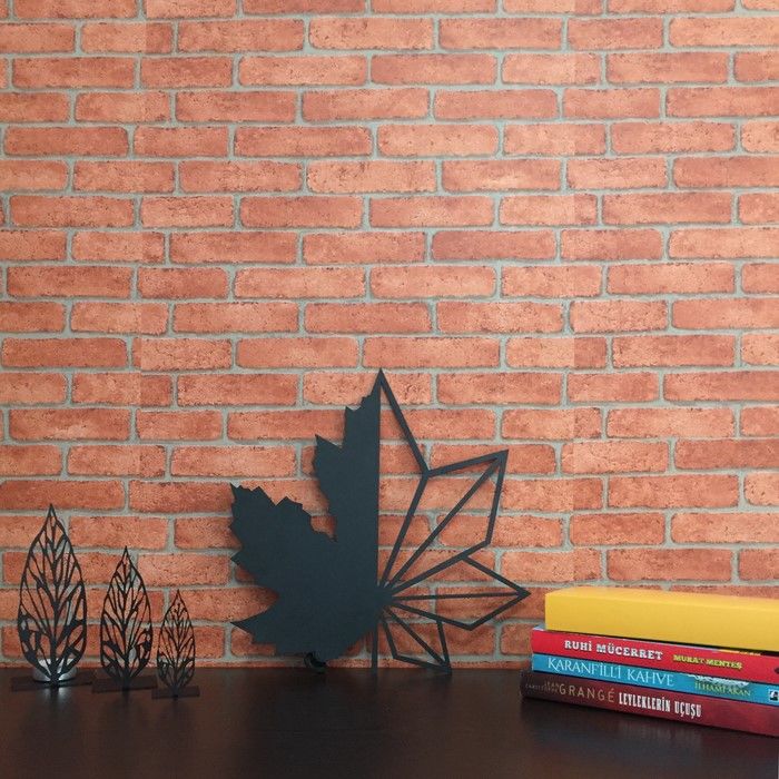 Ohuga OTSGLF3030 Geometrik Çınar Yaprağı Dekoratif Metal Duvar Dekoru