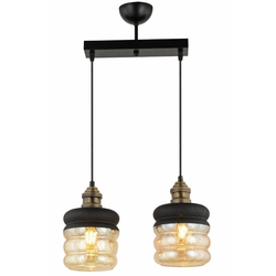 Safir Light Hera 2'li Avize - Siyah