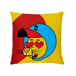 Hobby Baskılı Micro Kırlent (Sarı) - 40x40 cm