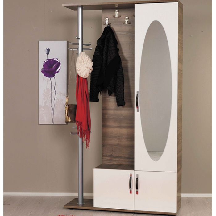 Petek Mobilya Çorlu Portmanto Ceviz/Krem Evidea Petek Mobilya Çorlu Portmanto Ceviz/Krem Evidea