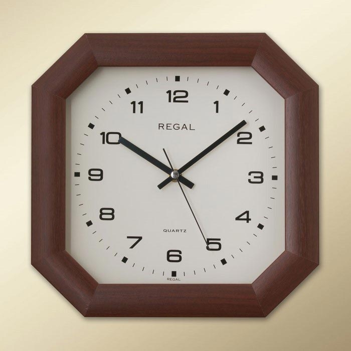 Regal 150 RI Ahşap Dekoratif Duvar Saati 29x29 cm Evidea