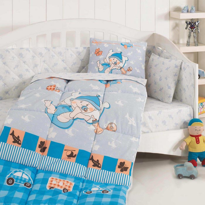 Kristal by Taç Hug Me Ranforce Bebek Uyku Seti Mavi Evidea