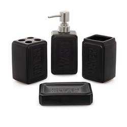 Perotti 10813 Well 4 Parça Banyo Takımı - Siyah