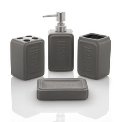 Perotti 10813 Well 4 Parça Banyo Takımı - Açık Gri