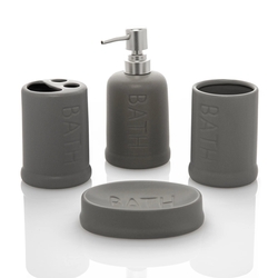 Perotti 10816 Well 4 Parça Banyo Takımı - Açık Gri