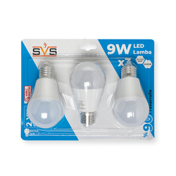 Svs Aydinlatma 9w Led Ampul 3 Lu Blister 6500k Beyaz Evidea
