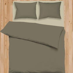 Sarev Solid V22 Saten Çift Kişilik NevresimTakımı - Haki