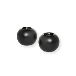 Carmen 2'li Mumluk Seramik - Mat Siyah