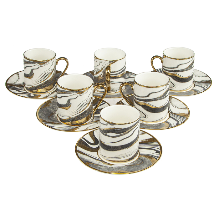 Sembol Victoria 12 Parça Okyanus Desen Kahve Fincan Seti Sembol Victoria 12 Parça Okyanus Desen Kahve Fincan Seti