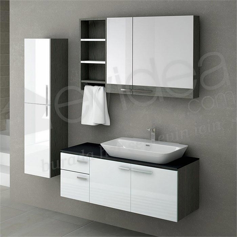 Petek Rose 110 Cm Banyo Dolabi Antrasit Mese Evidea