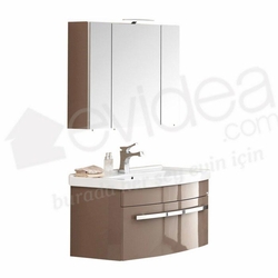 Orka Nil 100 Cm Banyo Dolabi Ceviz Beyaz Evidea
