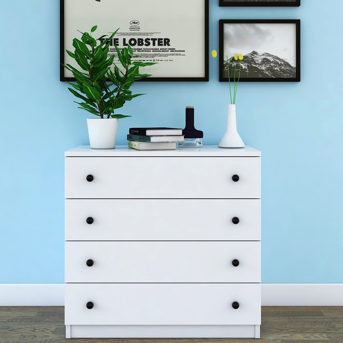 Tocco Şule 4 Çekmeceli Şifonyer Beyaz Evidea Tocco Şule 4 Çekmeceli Şifonyer Beyaz Evidea