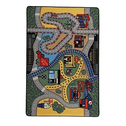 Confetti Race Çocuk Halısı (Yeşil) - 133x190 cm