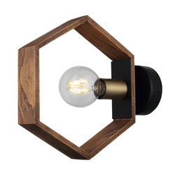 Lucea Lugo Eskitme Siyah Boyalı Aplik 1Xe27