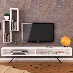 Just Home Ece Demir Ayakli Tv Unitesi Beyaz Evidea