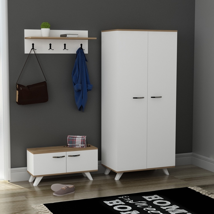 Thm Poli Vestiyer Takımı Beyaz Evidea