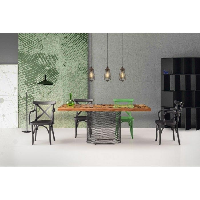 House Line Krizantem Masa Sandalye Takımı Ceviz / Siyah