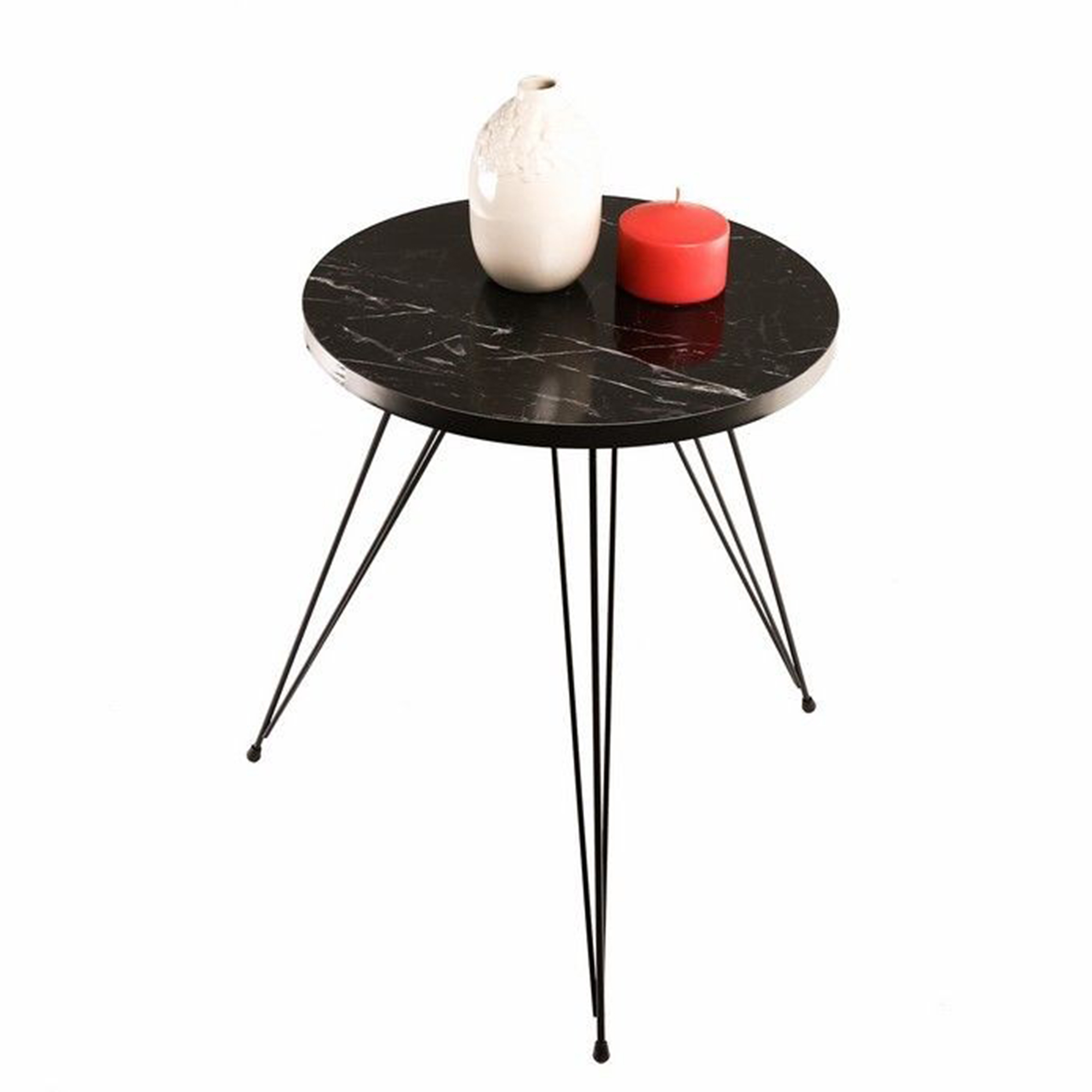 Just Home Trio 3�lü Zigon Sehpa Siyah / Siyah Evidea