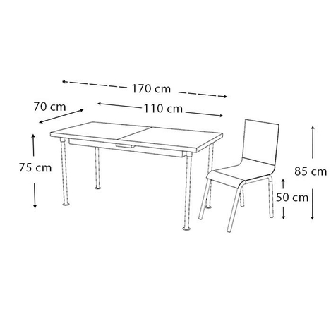 Kristal Tk 68 4 Ahsap Yandan Acilir Masa Takimi 4 Sandalyeli Renkli Evidea