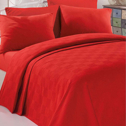 Eponj Home Paint In Color Tek Kisilik Pike Takimi Kirmizi Evidea