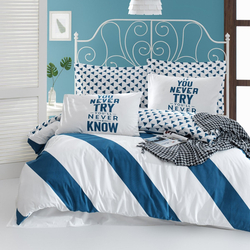 Enlora Home Erona Tek Kişilik Nevresim Seti - Mavi