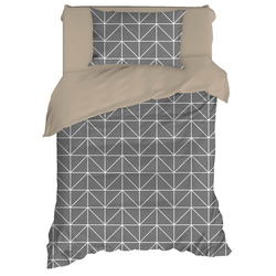 Enlora Home Gina Tek Kişilik Nevresim Takımı - Antrasit