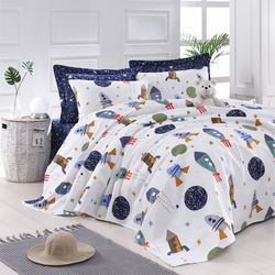 Enlora Home Spacex Tek Kişilik Pike Takımı - Lacivert