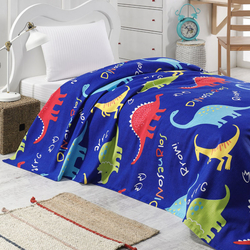 eponj home dinazorus tek kisilik pike 160x235 cm mavi
