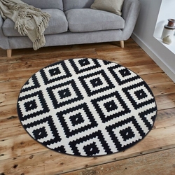 Saray Halı Tuana 012 Modern Daire Halı (Renkli) - 150x150 cm