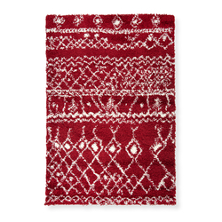 Payidar Shaggy G2558M İskandinav Halı (Kırmızı / Krem) - 120x180 cm