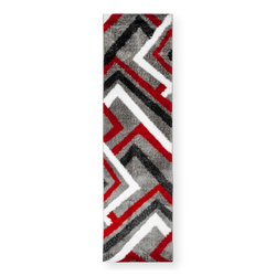 Payidar Shaggy B291 İpek Çizgili Modern Halı (Gri) - 80x300 cm