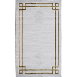 Payidar Gold Plus 2596A El Oymalı Halı (Gold / Beyaz) - 80x150 cm