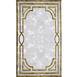 Payidar Gold Plus 2648A  El Oymalı Halı (Gold / Beyaz) - 150x230 cm